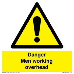 danger men working overhead